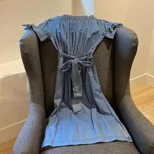 Off the shoulder J Crew denim dress